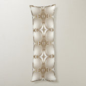 Golden Ornate Frame with Pearls Body Pillow Lichaamskussen (Achterkant (Verticaal))