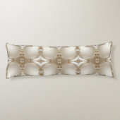 Golden Ornate Frame with Pearls Body Pillow Lichaamskussen (Achterkant)