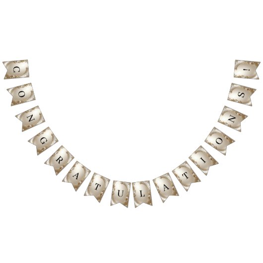 Golden Ornate Frame with Pearls Bunting Flag Vlaggetjes (Alle)