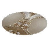 Golden Ornate Frame with Pearls Cutting Board Snijplank (Hoek)