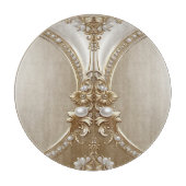Golden Ornate Frame with Pearls Cutting Board Snijplank (Voorkant)