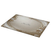 Golden Ornate Frame with Pearls Cutting Board Snijplank (Hoek)