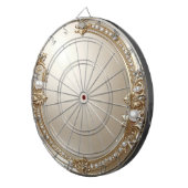 Golden Ornate Frame with Pearls Dartboard Dartbord (Voorkant Rechts)