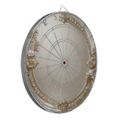 Golden Ornate Frame with Pearls Dartboard Dartbord (Voorkant Links)
