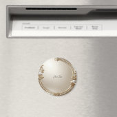 Golden Ornate Frame with Pearls Magnet (Insitu (Vaatwasser))