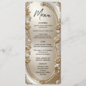 Golden Ornate Frame with Pearls Menu (Voorkant)