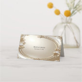 Golden Ornate Frame with Pearls Place Card Plaatskaartje (Achterkant)