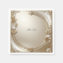 Golden Ornate Frame with Pearls Servet