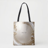 Golden Ornate Frame with Pearls Tote Bag (Voorkant)