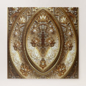 Golden Ornate Jigsaw Puzzle Legpuzzel (Verticaal)