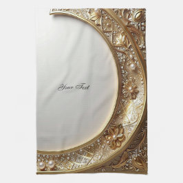 Golden Ornate Kitchen Towel Theedoek