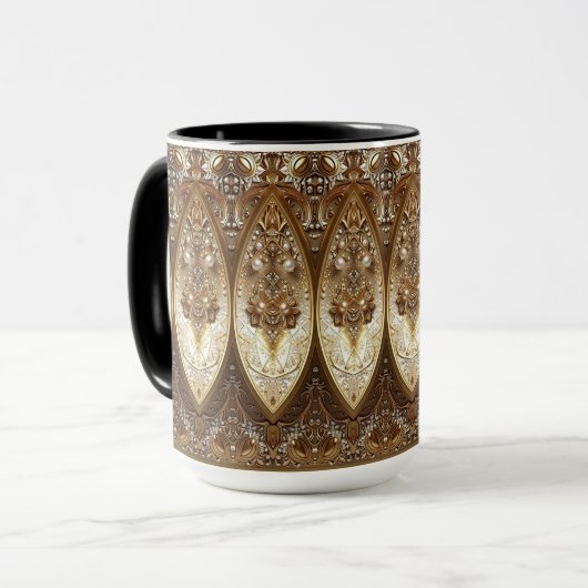 Golden Ornate Mug Mok (Voorkant links)
