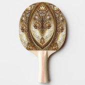 Golden Ornate Ping Pong Paddle Tafeltennisbatje (Achterkant)