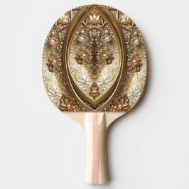 Golden Ornate Ping Pong Paddle Tafeltennisbatje