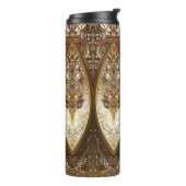 Golden Ornate Thermal Tumbler Thermosbeker (Gedraaid links)