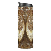 Golden Ornate Thermal Tumbler Thermosbeker (Geroteerd rechts)