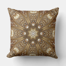 Golden Ornate Throw Pillow Kussen