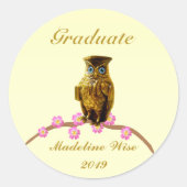 Golden Owl Afstuderen Sticker (Voorkant)