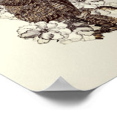 Golden Owl Cream Orchids Poster (Hoek)