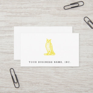 Golden Owl Crest Letterpress Style Visitekaartje