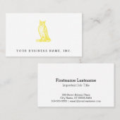 Golden Owl Crest Letterpress Style Visitekaartje (Voorkant / Achterkant)