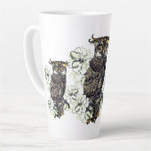 Golden Owl Green Orchids Latte Mok (Linkerhoek)