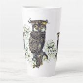 Golden Owl Green Orchids Latte Mok (Voorkant)