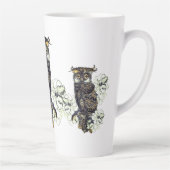 Golden Owl Green Orchids Latte Mok (Rechts)