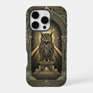 Golden Owl Guardian | iPhone 16 Pro Case Hoesje