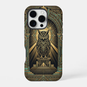 Golden Owl Guardian   iPhone 16 Pro Hoesje