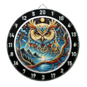 Golden Owl Twilight Dartboard Art Dartbord (Voorkant)