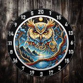 Golden Owl Twilight Dartboard Art Dartbord