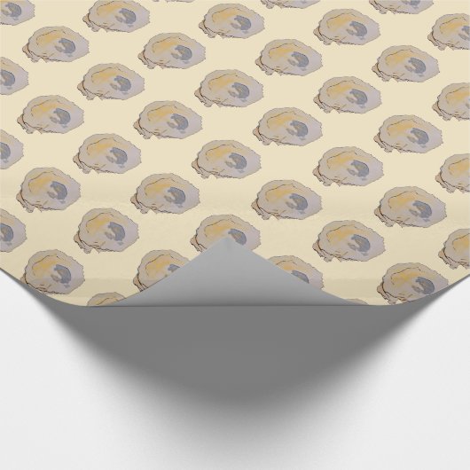 Golden Oyster Waterverf Pattern Cadeaupapier (Hoek)