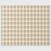Golden Oyster Waterverf Pattern Cadeaupapier (Vlak)