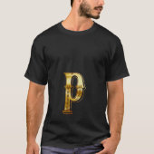 Golden P Letter T-shirt (Voorkant)