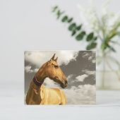 Golden paard van Turkmenistan Briefkaart (Staand voorkant)