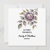 Golden Paarse Roos Designer bedankkaart (Voorkant)