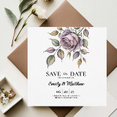 Golden Paarse Roos Designer Bewaar de datum Save The Date