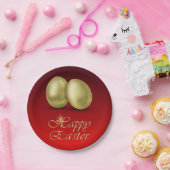 Golden paaseieren - Bord van papier (Feest)