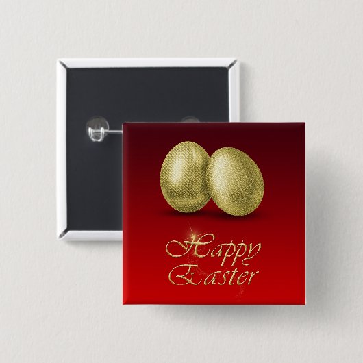 Golden paaseieren - Button (Voorkant /achterkant)
