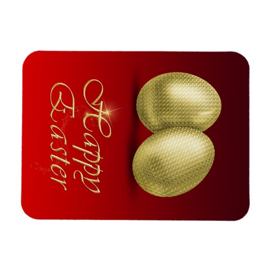 Golden paaseieren - Flexibel magneet (Horizontaal)