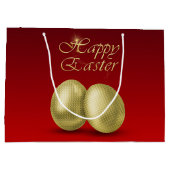 Golden paaseieren - Grote Gift Bag Groot Cadeauzakje (Achterkant)
