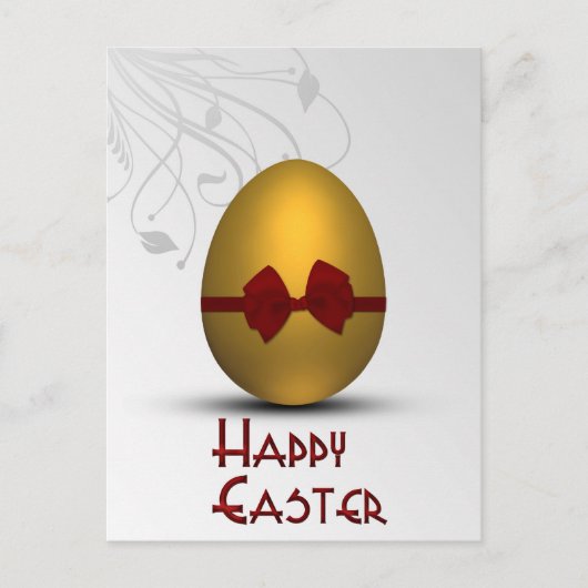 Golden paaseieren met bloemkolf Ho Feestdagenkaart (Voorkant)