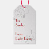 Golden paaseieren met boomgrilpatroon cadeaulabel (Achterkant)