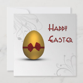 Golden paaseieren met boomgrilpatroon kaart