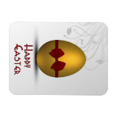 Golden paaseieren met boomgrilpatroon magneet (Horizontaal)