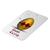 Golden paaseieren met boomgrilpatroon magneet (Linkerzijde)