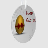 Golden paaseieren met boomgrilpatroon ornament (voorkant)