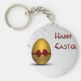 Golden paaseieren met boomgrilpatroon sleutelhanger