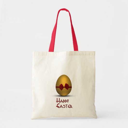Golden paaseieren met rode baars tote bag (Voorkant)